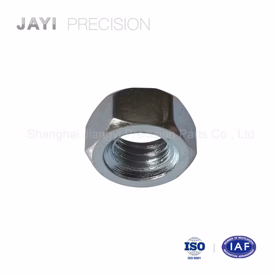 (JY122) DIN934, écrou hexagonal revêtu de zinc, écrou hexagonal fabriqué sur tour automatique, écrou à rivets